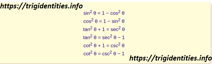 Pythagorean Trig Identities Recall Pythagoras Theorem Trig Identities